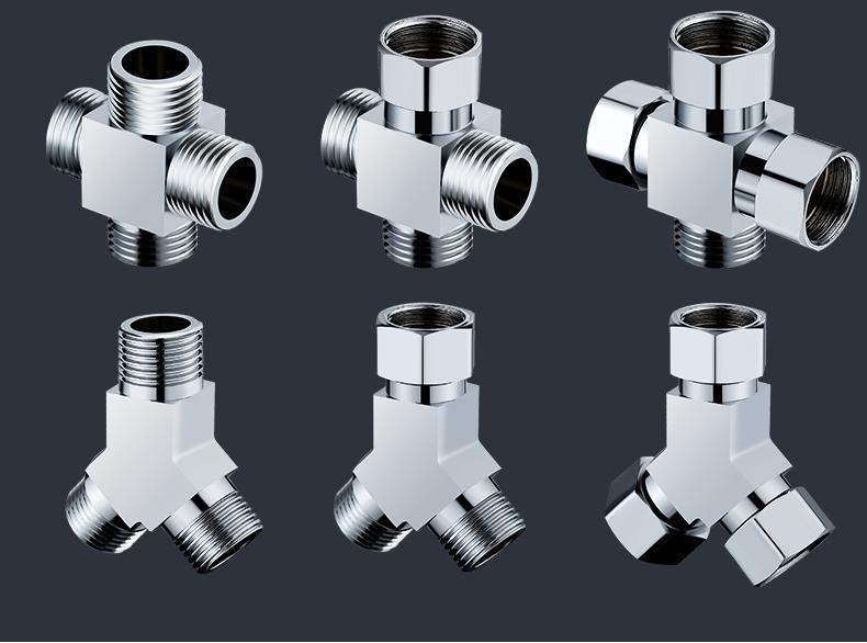 Efficient Water Distribution Three-Way & Four-Way Faucet Connectors 4 ...