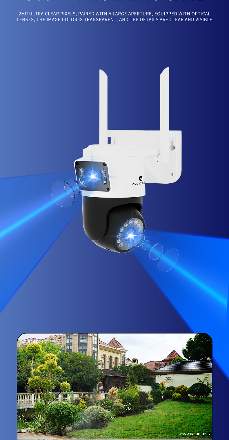 AVIDUS x Yoosee Y20 4K 6MP Dual lens CCTV Camera Wireless WIFI Connect ...