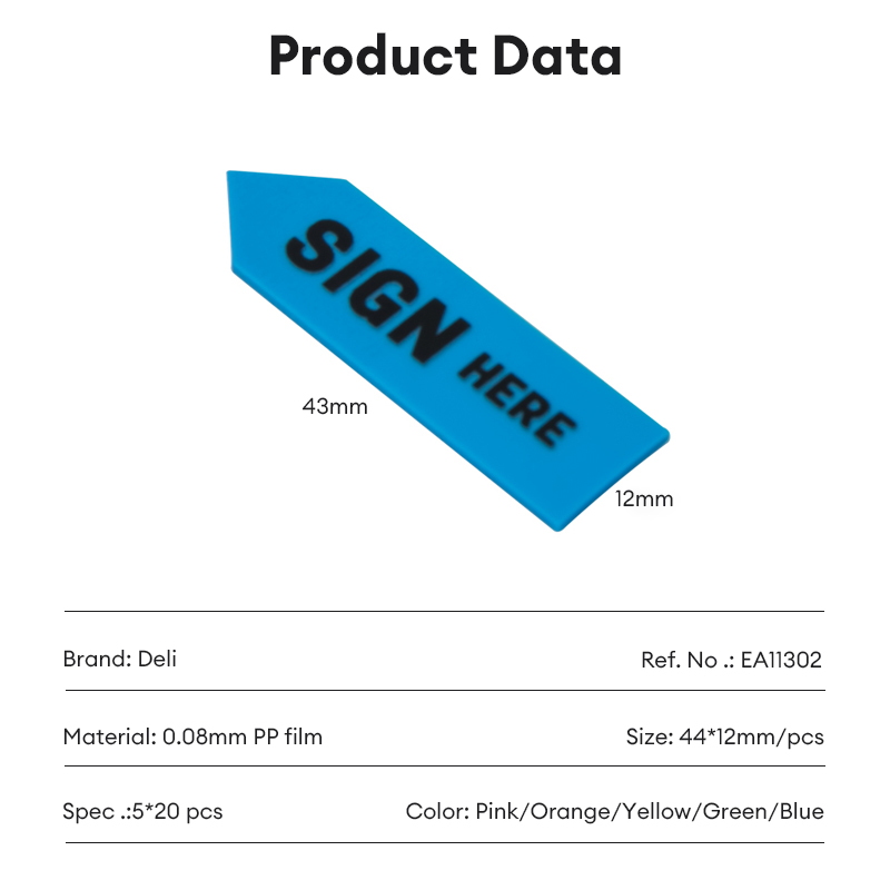 Deli Index Tabs 5Colors Indicator Label Mixed Conspicuous ...