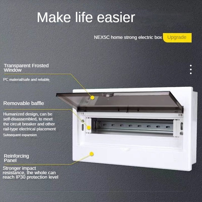 4/6/9/13/18 Ways Electric Box Cover Breaker Enclosure Distribution Box ...