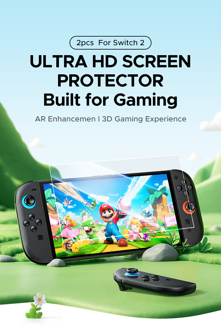 UGREEN 2pcs Tempered Glass Screen Protector for Switch 2 – Ultra HD, AR ...