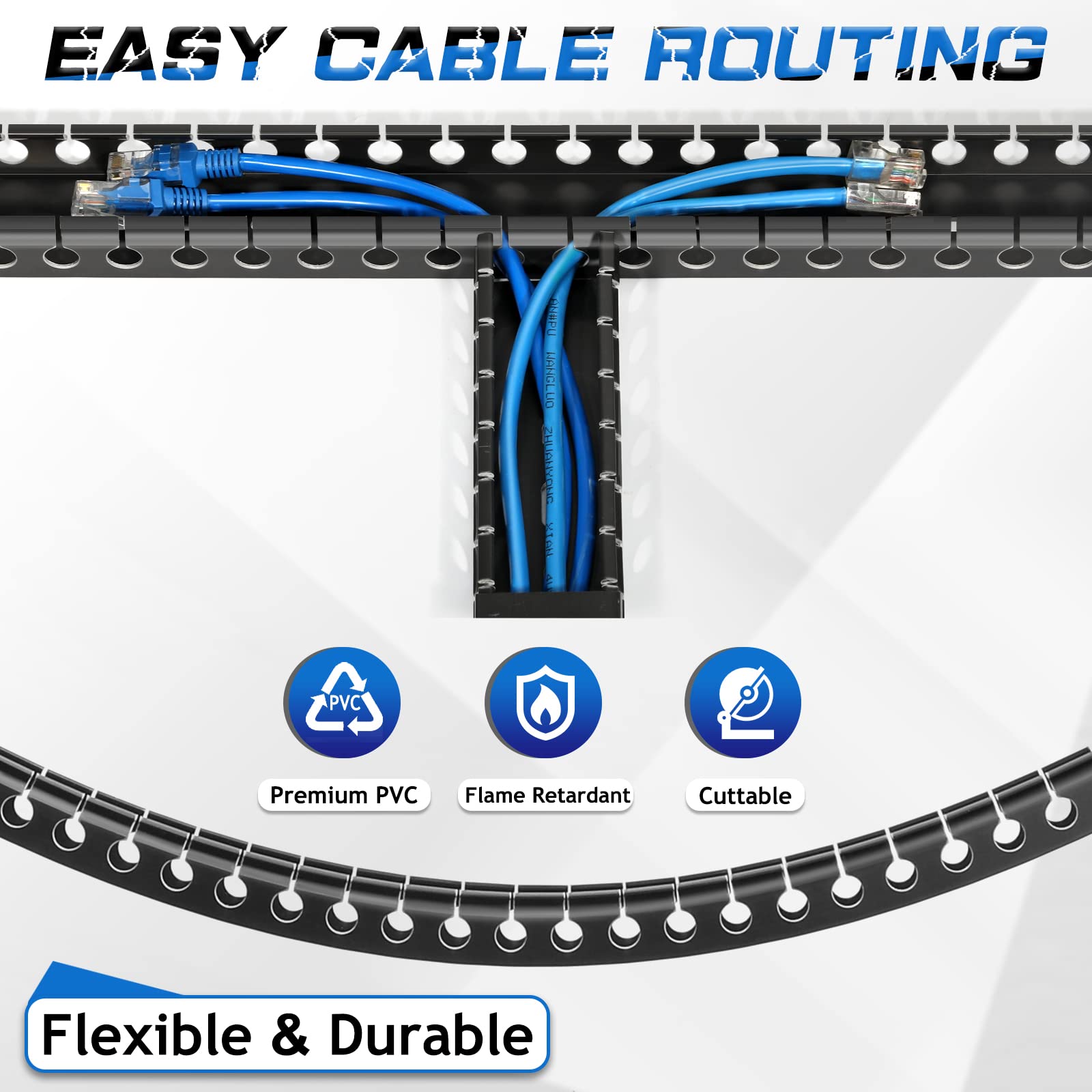 【Ready Stock】Updated Cable Raceway, Open Slot Wiring Raceway Duct with ...