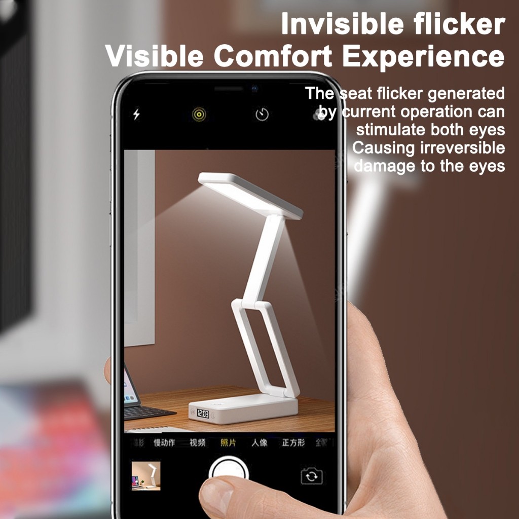 Licer LED Portable Foldable Desk Table Lamp USB Rechargeable Tricolor ...