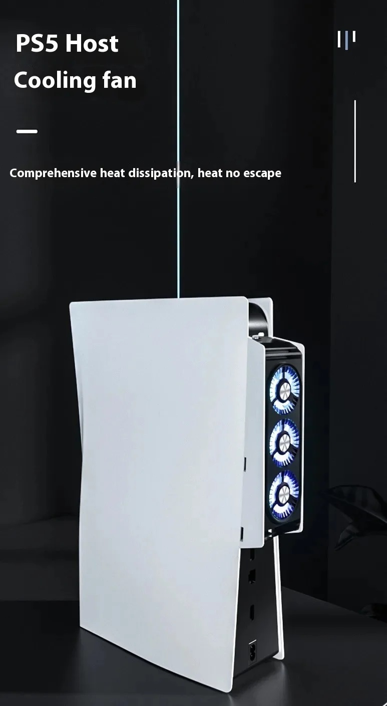 For PS5 Console Cooling Fan Gaming Console Temperature Control Cooling ...