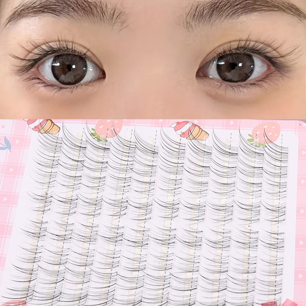 10 Packs Transparent Angled Flying Fox Eyelash Extensions, Soft and ...