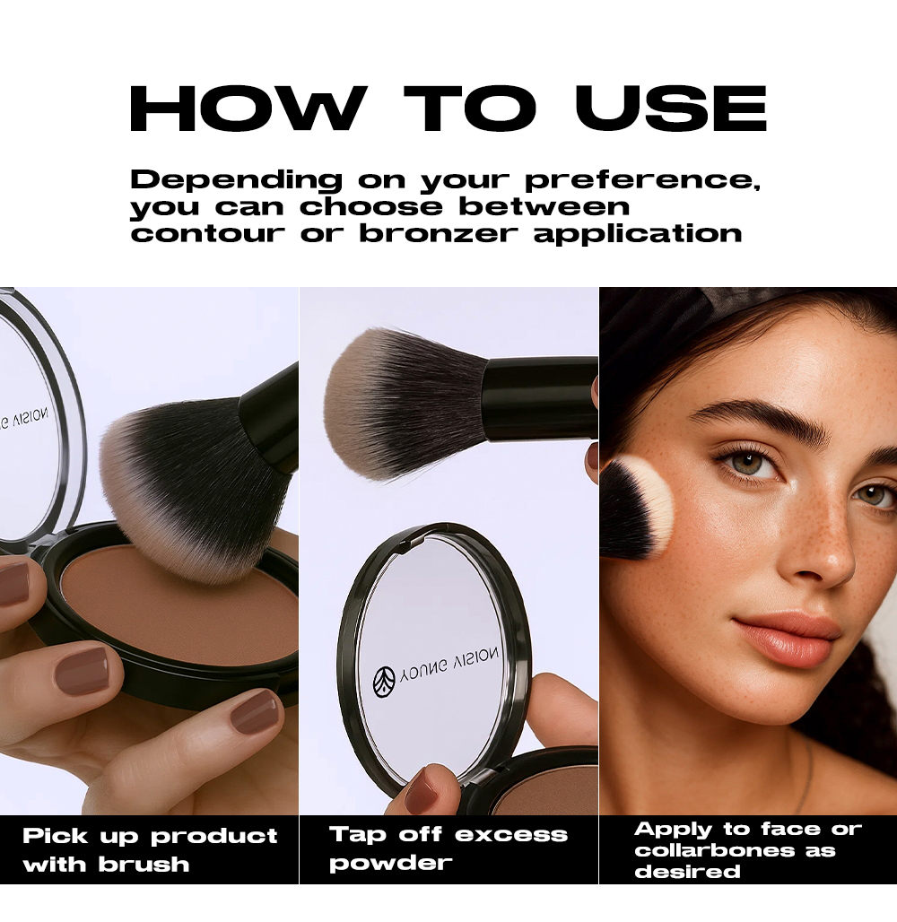 YOUNG VISION Matte Bronzer Powder 93g Silky Smooth Texture Contour ...