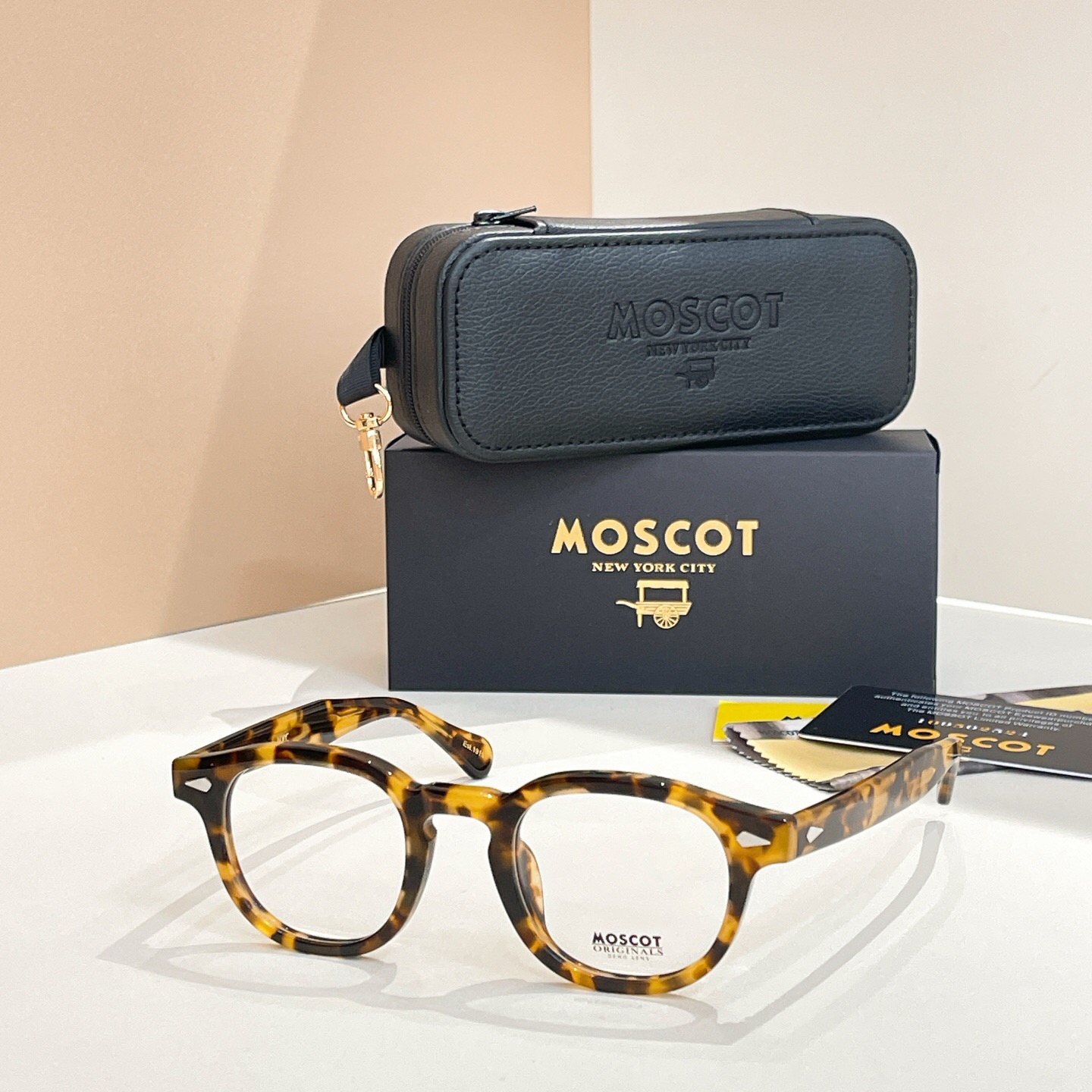 [High Quality] MOSCOT Glasses LEMTOSH-46mm Retro Round Fashion Glasses ...