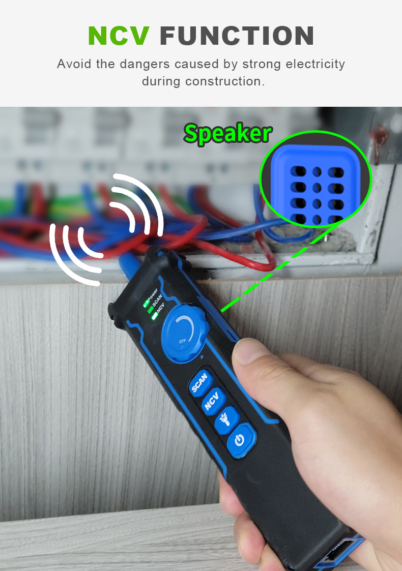 Noyafa 8508 NOYAFA NF-8508 Optical Wire Meter Tracer LCD Digital Network Cable Tester Rechargeable Network Line Finder Wire PoE Checker Cat6 Ethernet Cable