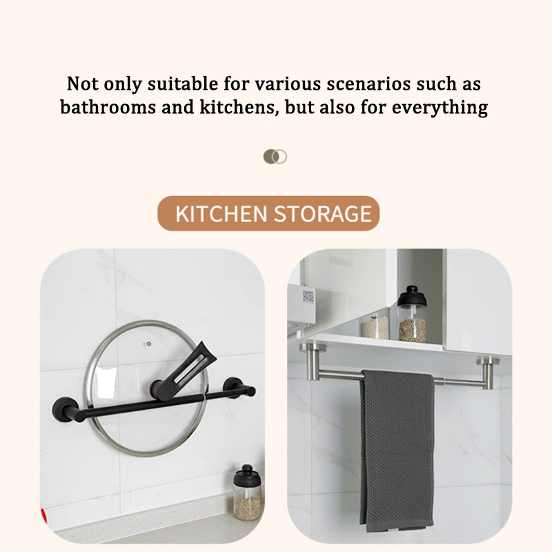 BAOKEMO Stainless Steel Expandable Towel Rack With Screw Wall Mounted ...