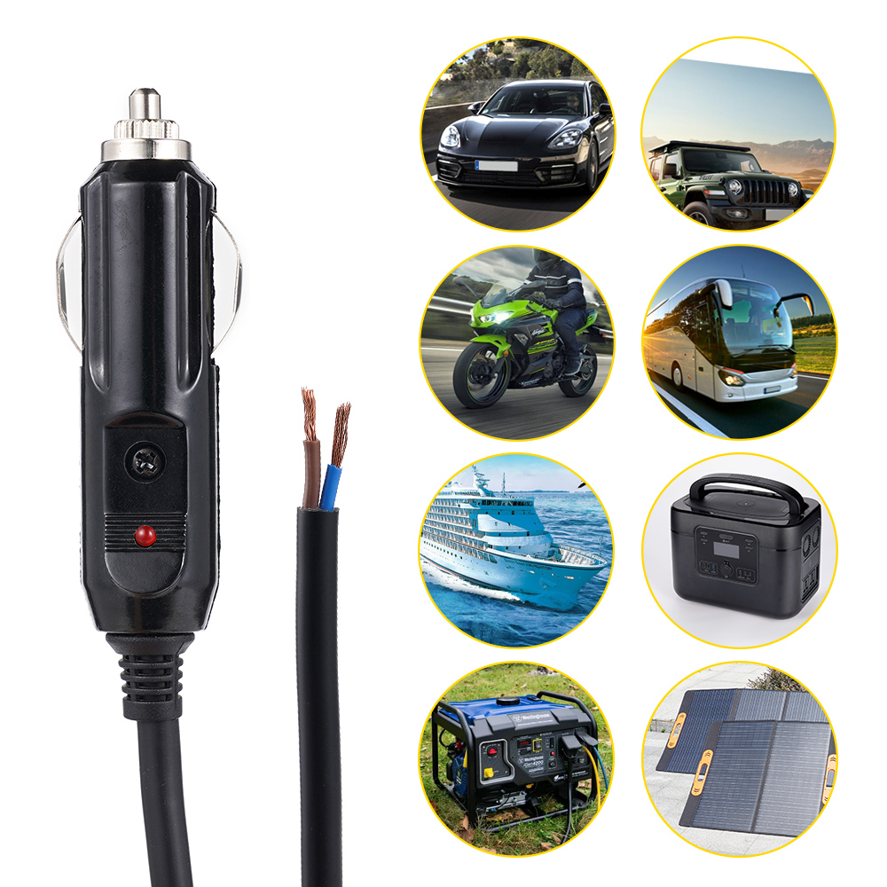 12V 24V Auto 20A Male Car Cigarette Lighter LED Socket Plug Connector ...
