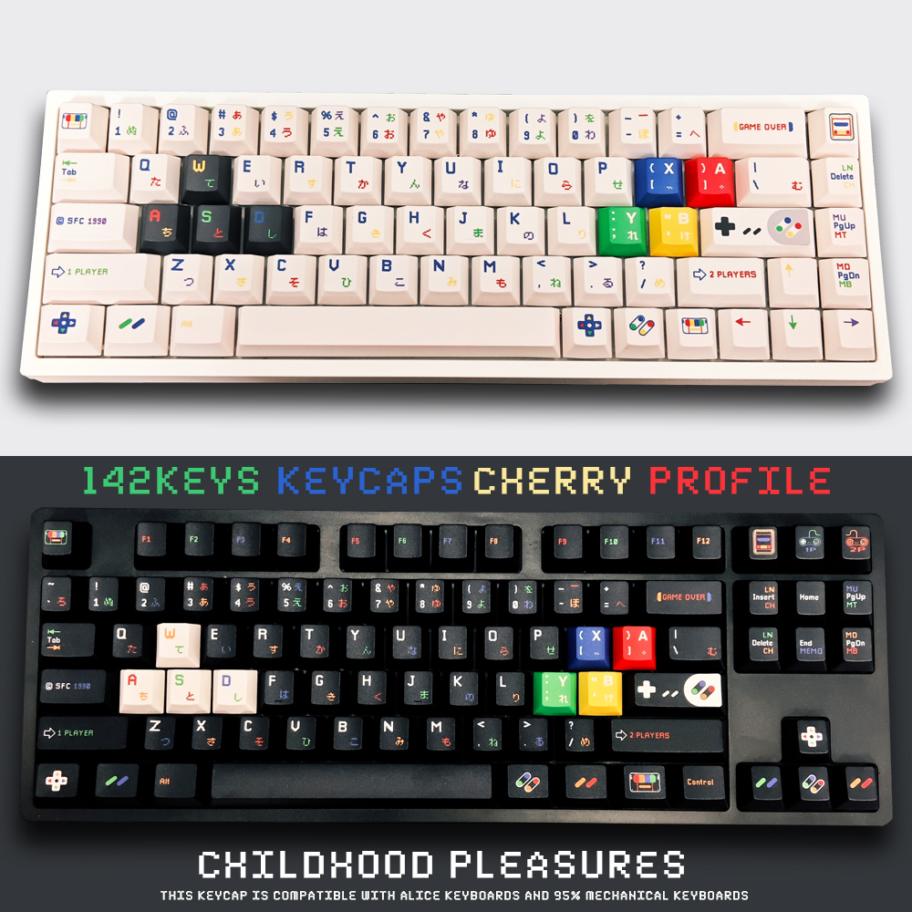 Childlike Fun Keycaps 122Keys/Set Matte Transparent PC Cherry Profile ...