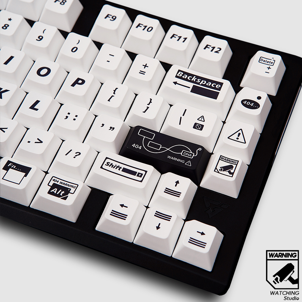 WARNING-404 Theme Keycaps 136/139key PBT Set Cherry Profile Custom ...