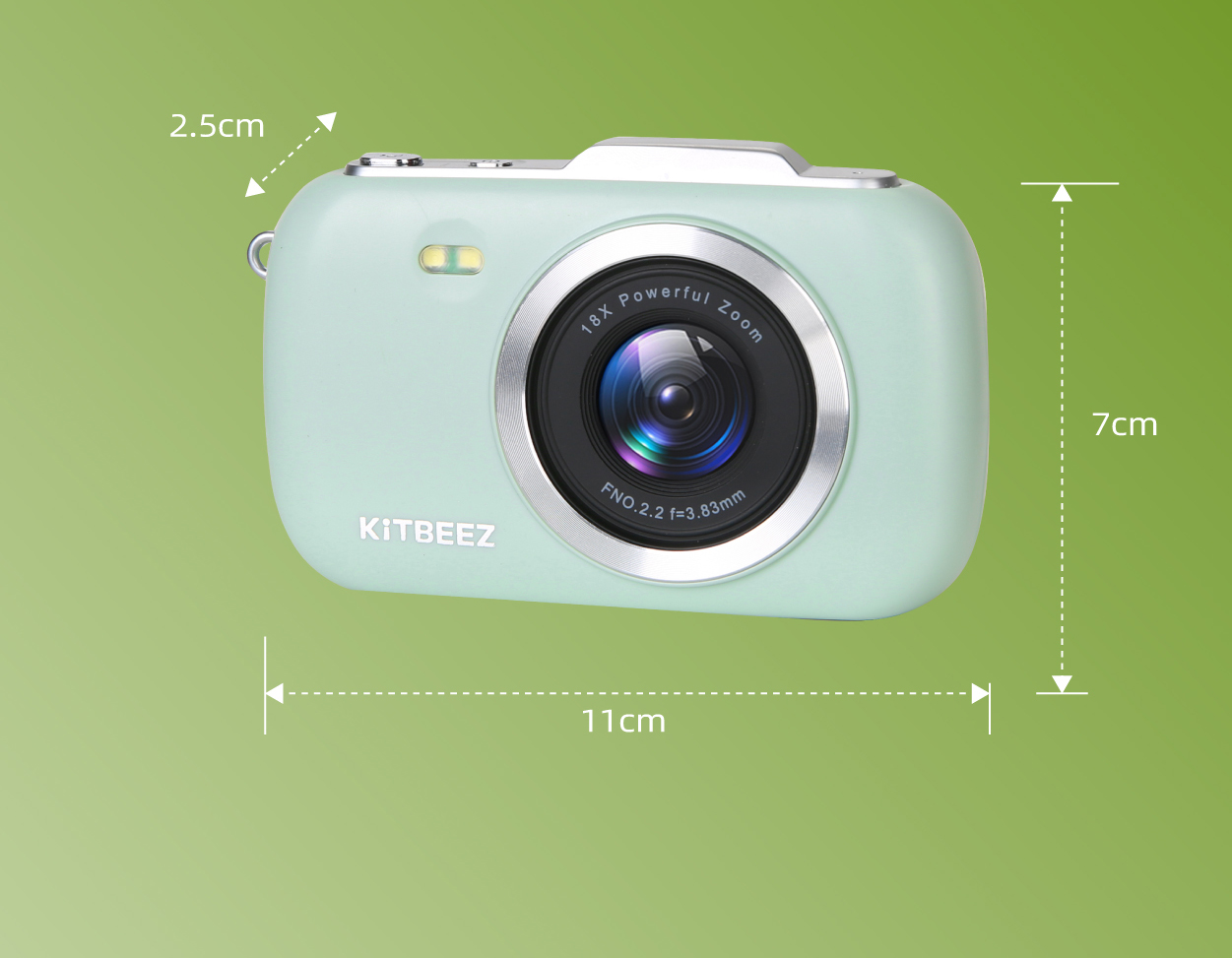 KiTBEEZ KF-3 Macaron CCD Camera 64MP 4K Video Built-in 4-Color Flash ...