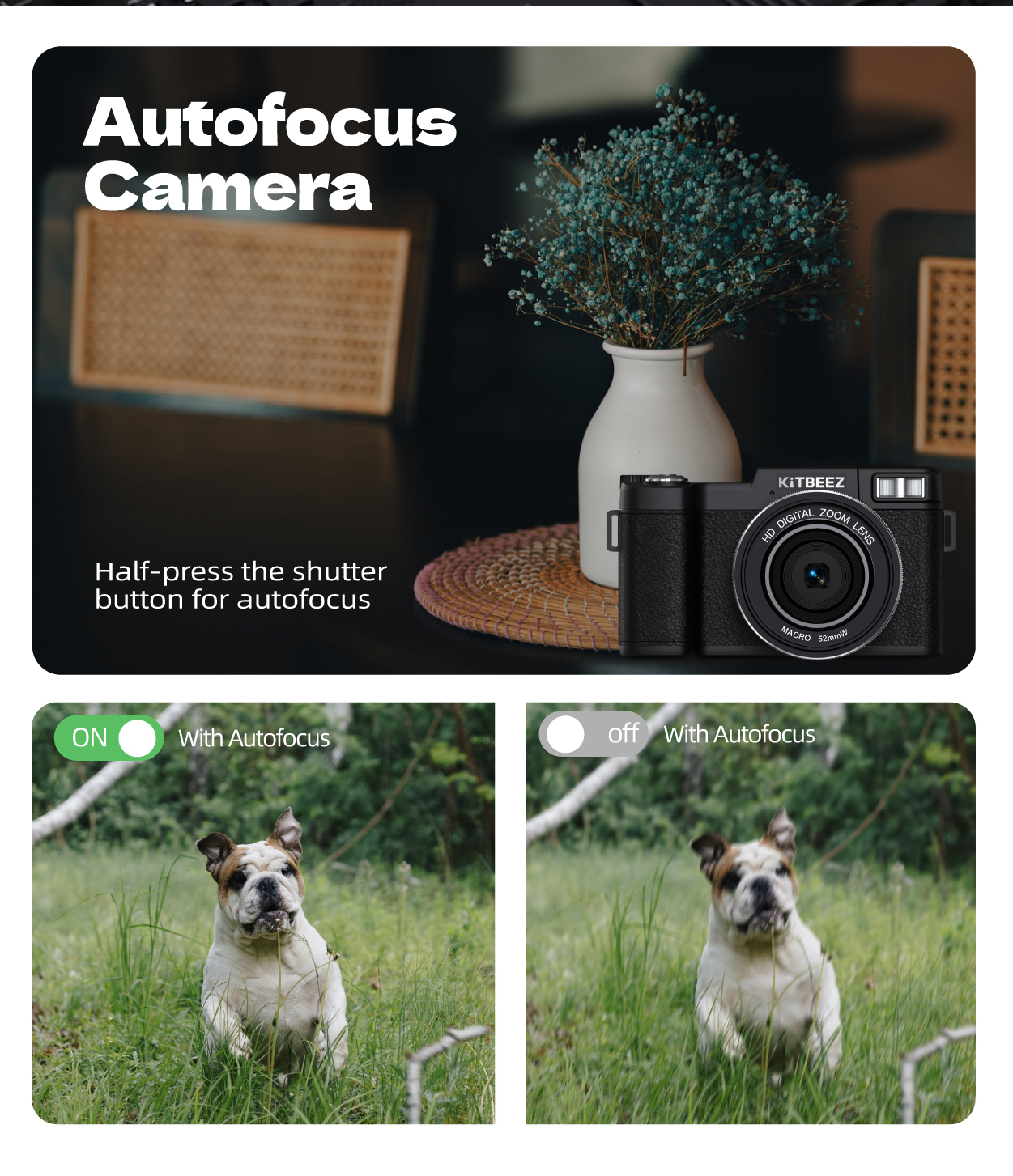 5K Digital Camera For Photography, Vintage 75MP Camera, 3Inch 180 Flip