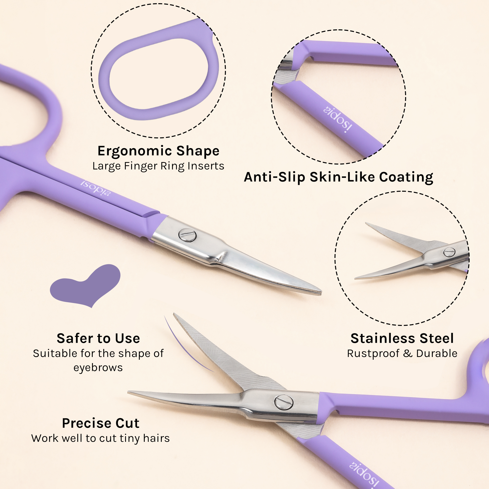 GENIELASH 1 Pcs Steel Small Scissors for Strip False Eyelashes ...