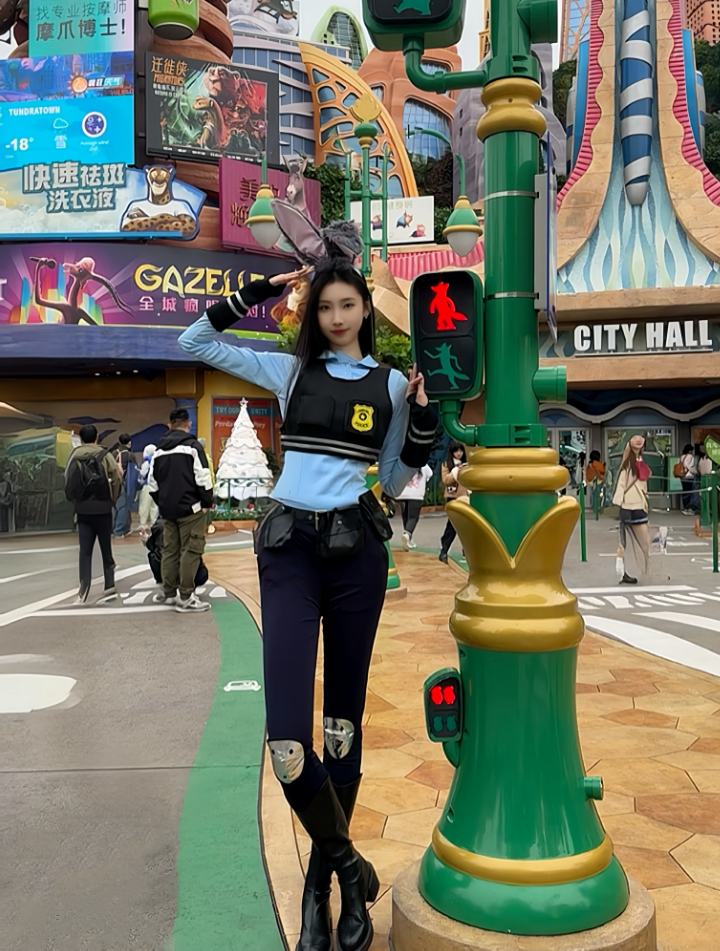 Imeng Halloween cosplay costume Crazy Zootopia rabbit police officer ...