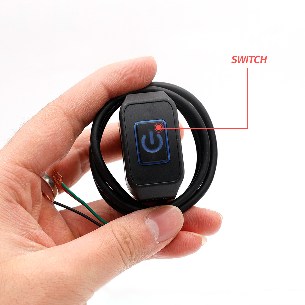 22mm Motorcycle Modified Switch with LED Light Momentry Buttton ...