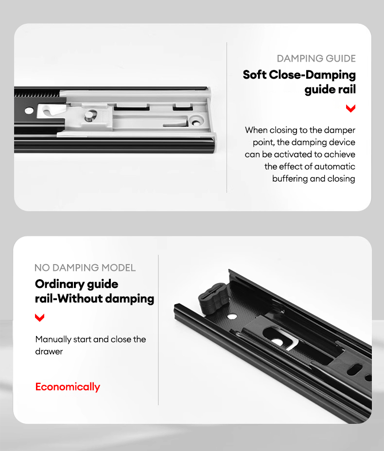 IUGA Drawer Guide Heavy Duty Soft Close Hydraulic Drawer Slider for ...