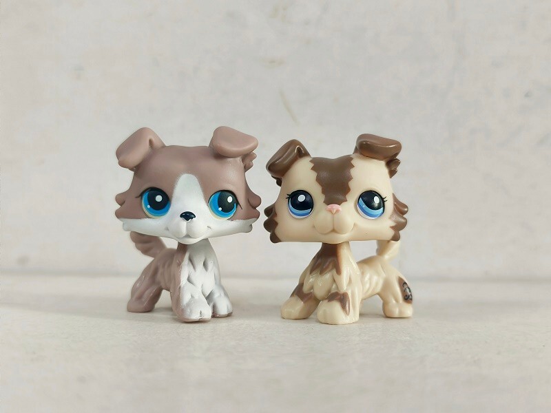 2pcs/Lot LPS Action Figure Toy Random Littlest Pet Shop Collie Dog ...