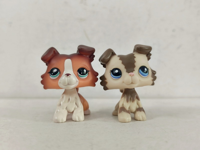 2pcs/Lot LPS Action Figure Toy Random Littlest Pet Shop Collie Dog ...