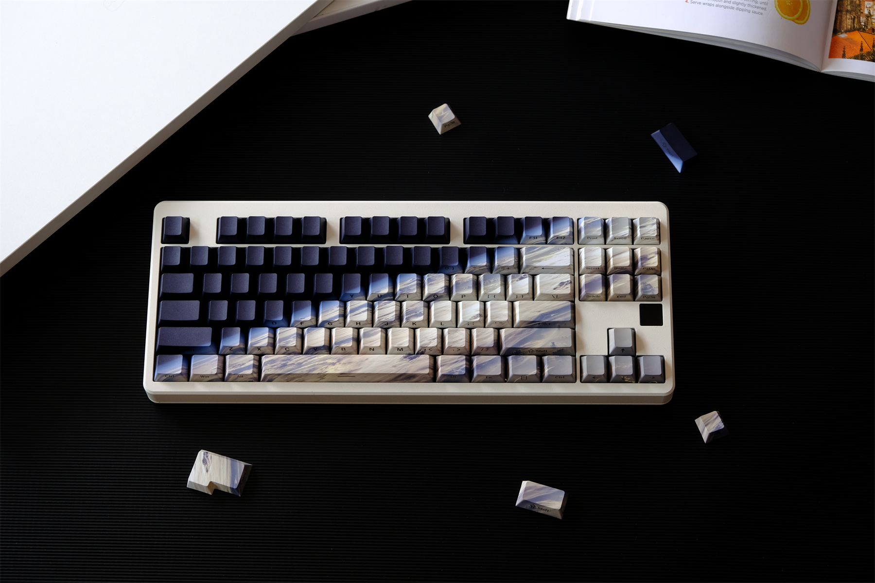 Earth Side Shine Through Keycaps PBT Dye-sub Cherry Profile Keycap ...