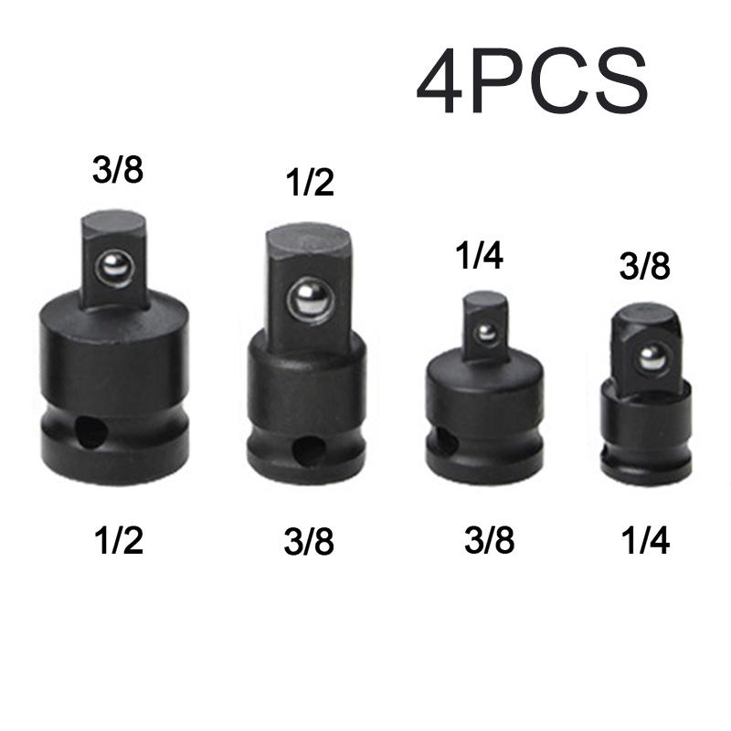 4pcs Socket Adapters 1/4 3/8 1/2 Drive adapter Socket converter square ...