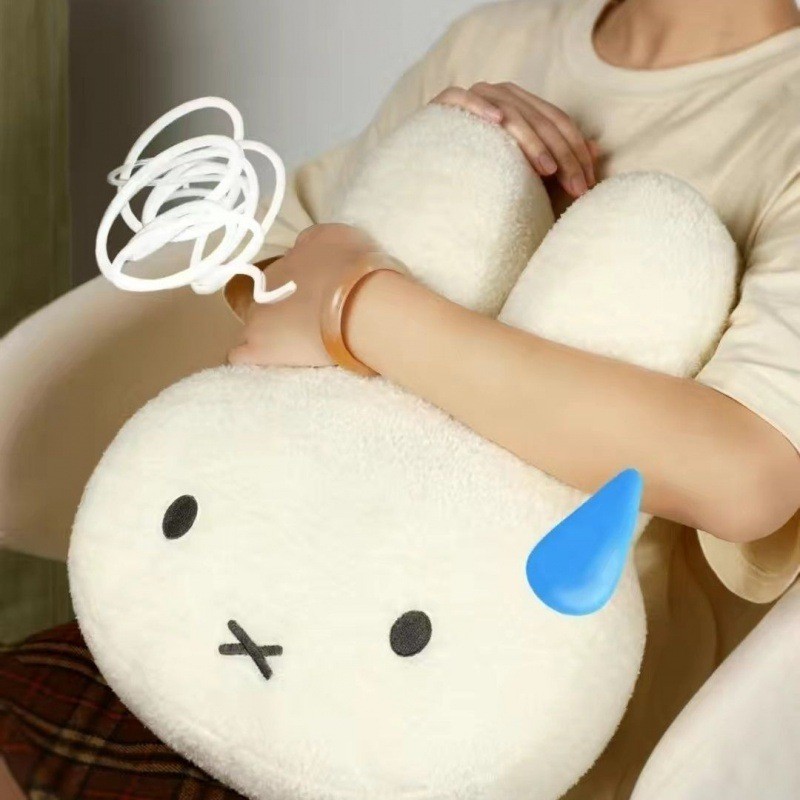 Baby Soothing Plush Pillow with Remote & USB – Bunny Design Comfort Sleep Cushion