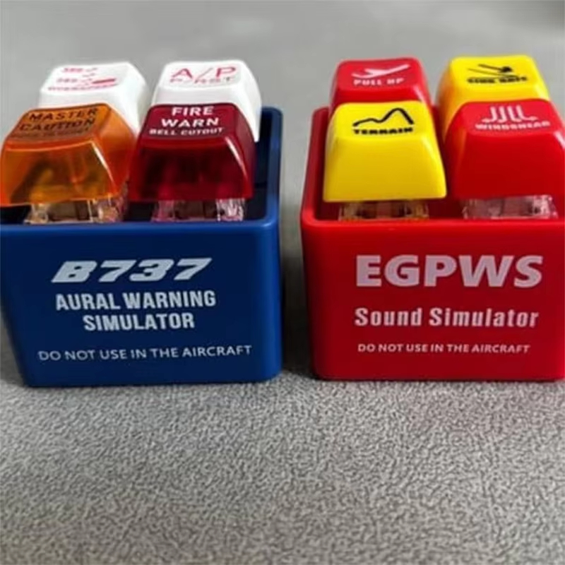 EGPWS 737 Warning Sound Airplane Emergency Alert Keychains Black Mamba ...