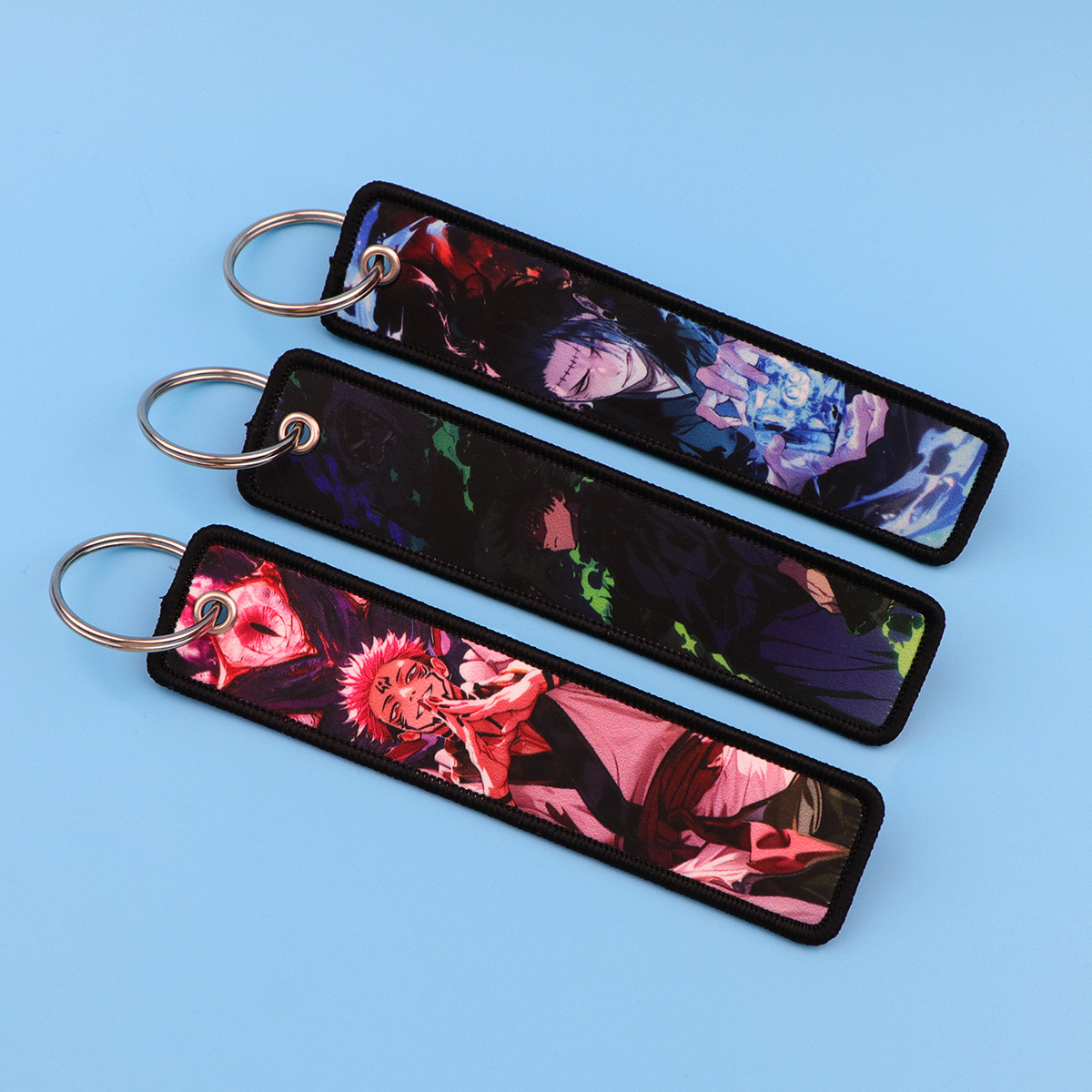 Anime Jujutsu Kaisen Embroidery Key Japanese Manga Satoru Gojo Key Tag ...