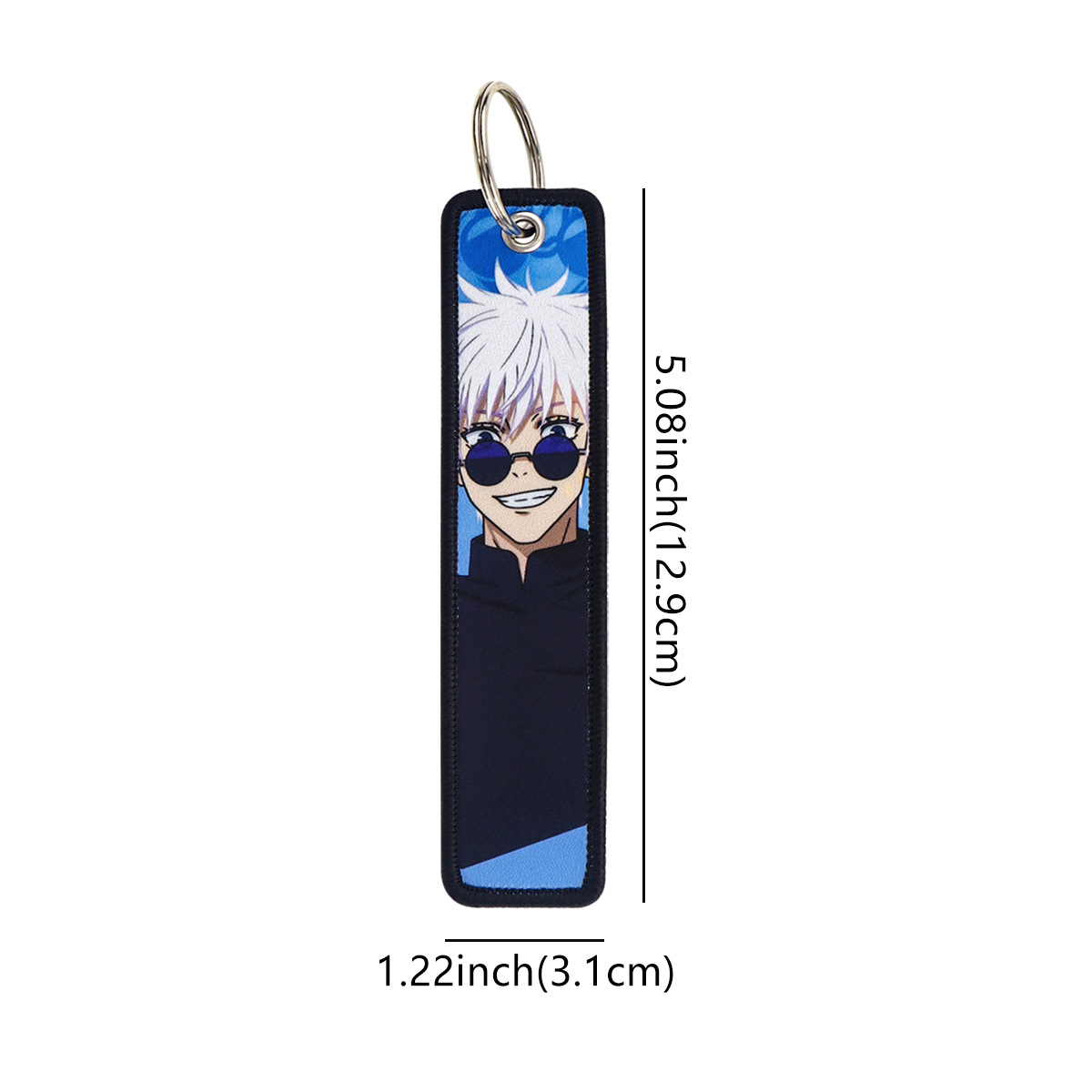 Anime Jujutsu Kaisen Embroidery Key Japanese Manga Satoru Gojo Key Tag ...