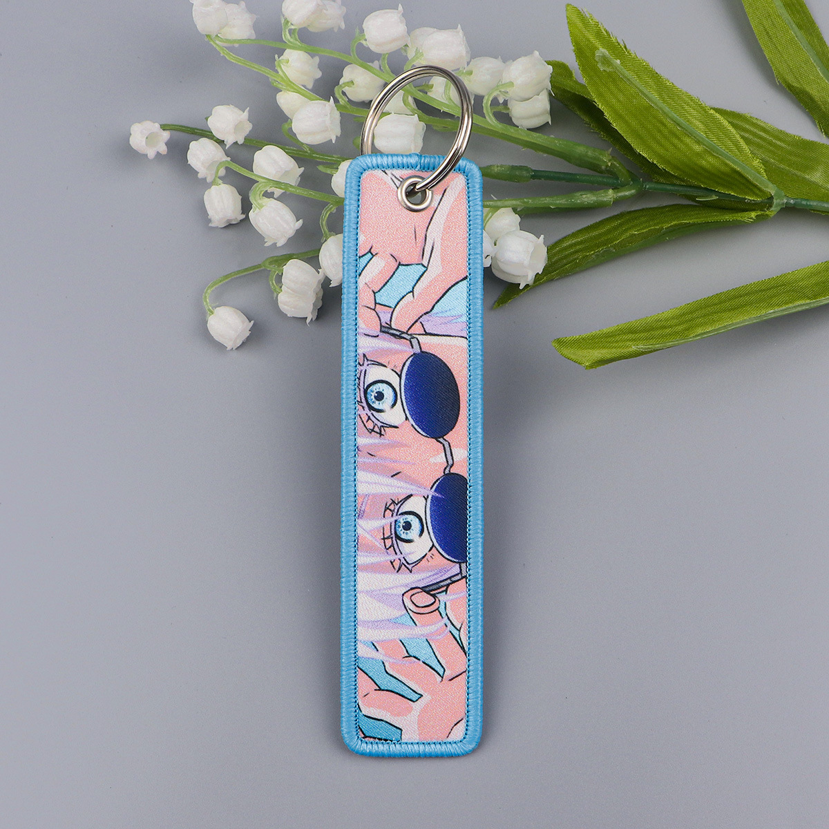 Anime Jujutsu Kaisen Embroidery Key Japanese Manga Satoru Gojo Key Tag ...