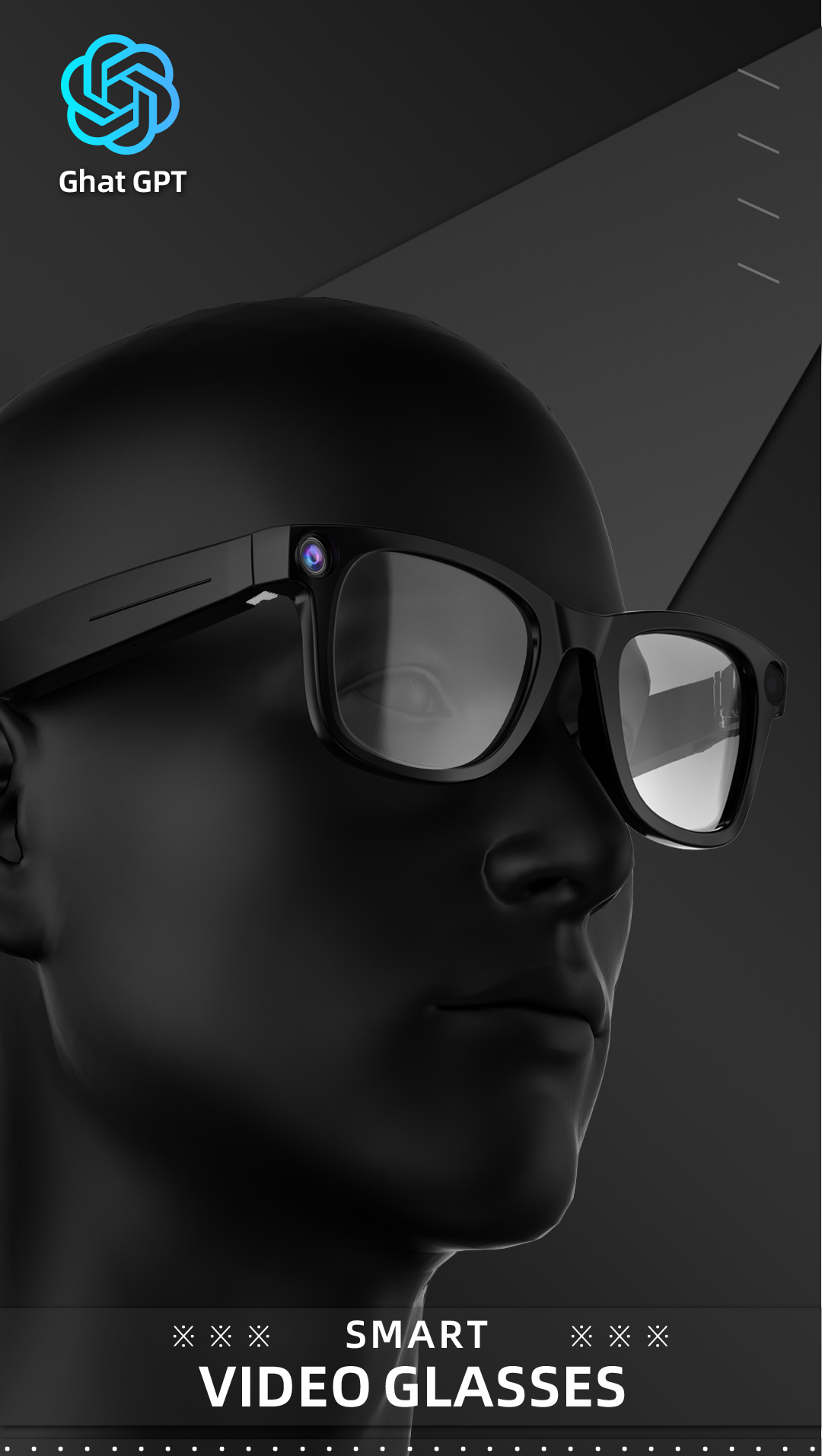 Chat GPT G300 Smart AI Glasses 800W px Camera HD Photography Video ...