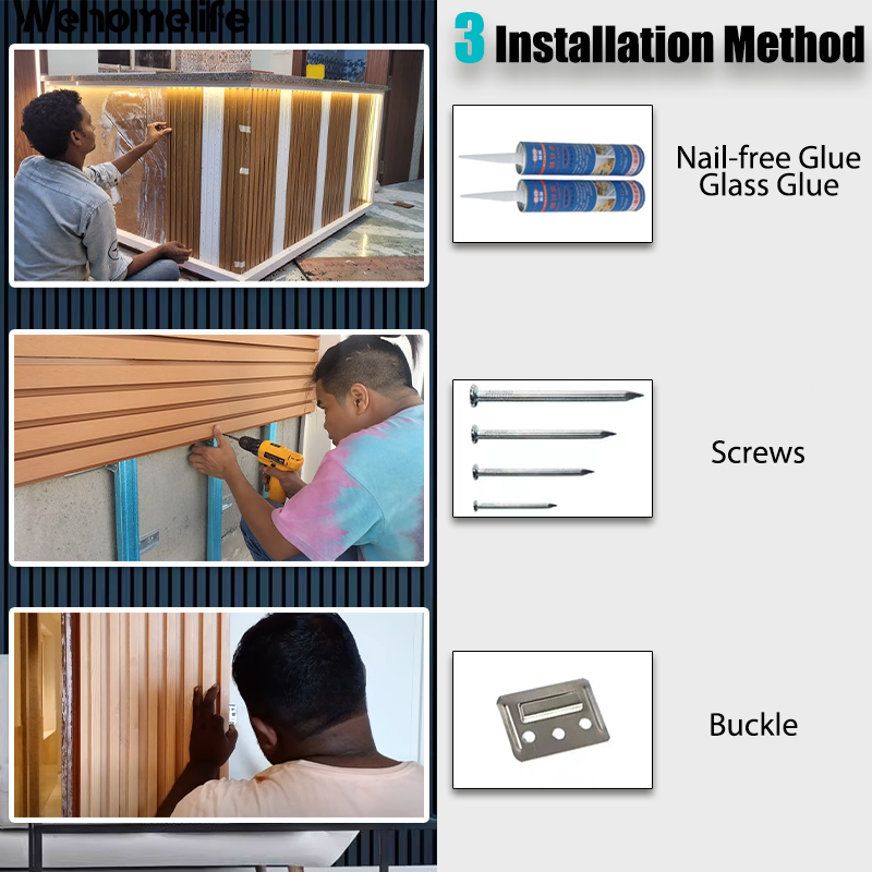 10PCS/20PCS pvc wall panel Board 3D Wallpaper Waterproof Grille Design ...