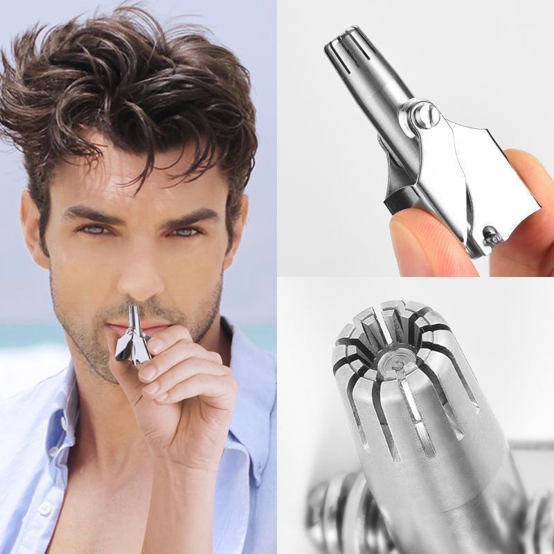 1PCs Manual Nose Hair Trimmer Stainless Steel Ear and Nose Hair Remover ...