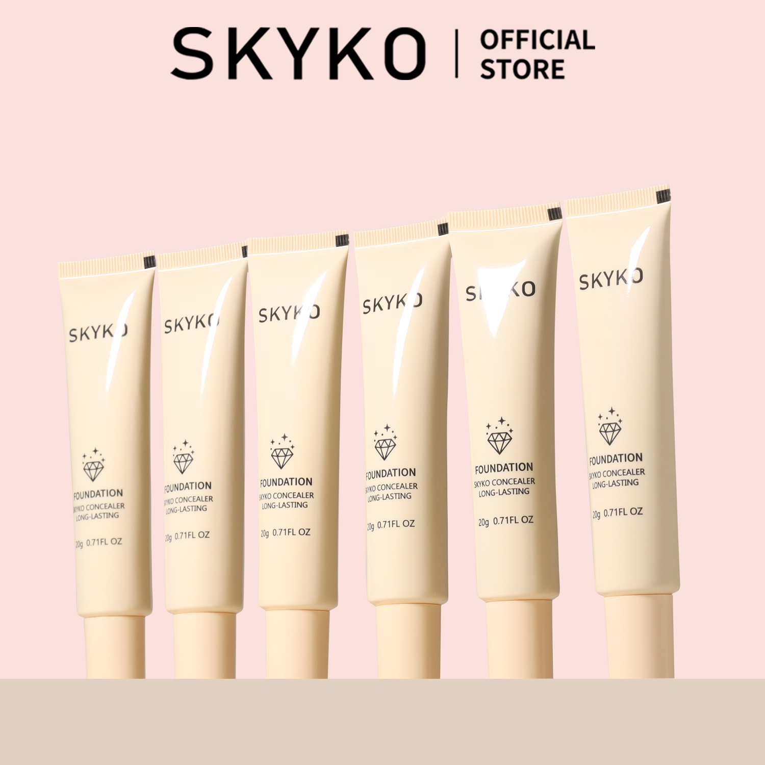 SKYKO Matte Foundation Waterproof Longlasting Full Cover 20g 6 Colors ...