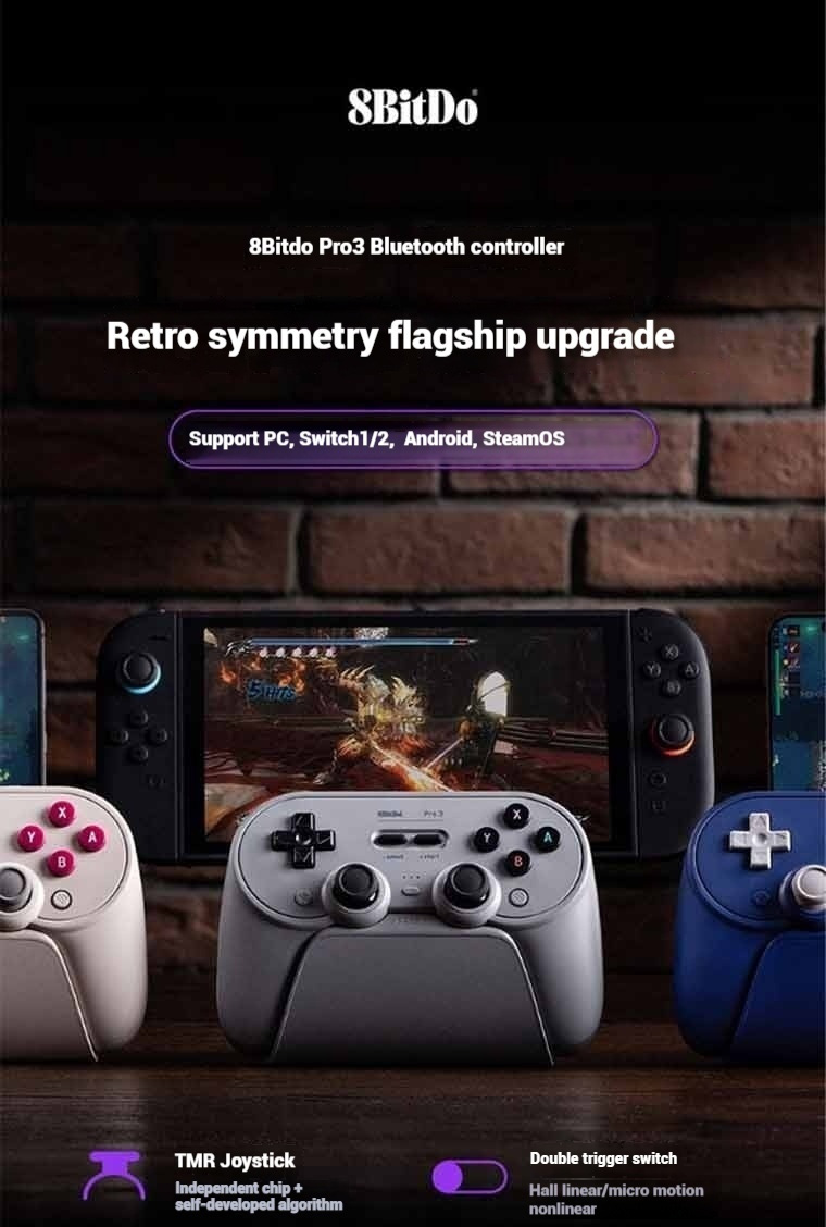 8BitDo Pro 3 Three Mode TMR Rocker Magnetic Button Wireless Game Handle ...