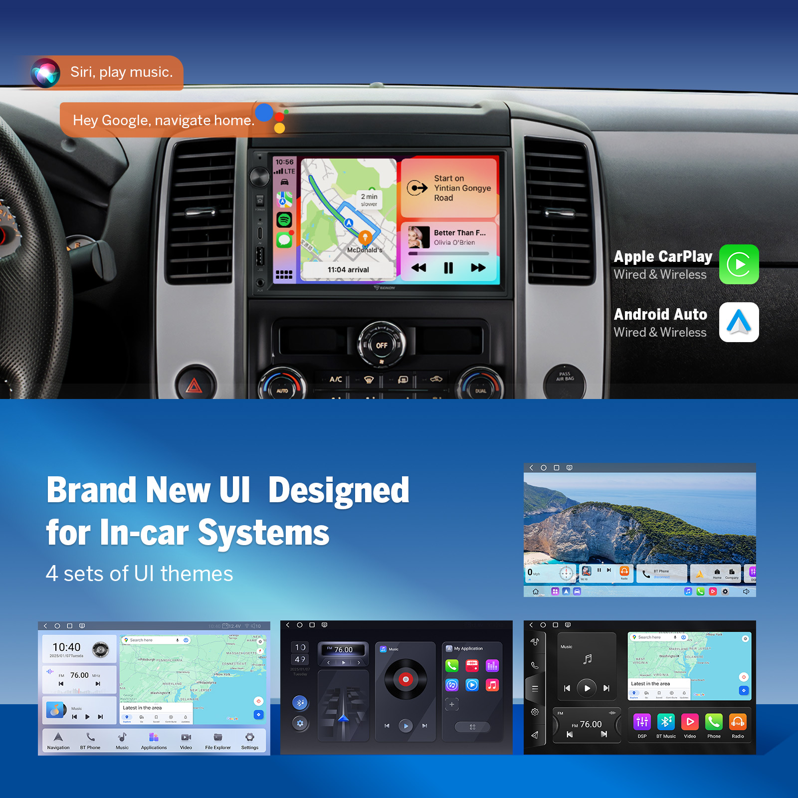 Eonon Latest Android 13 Apple CarPlay Android Auto Android Head Unit 7 ...