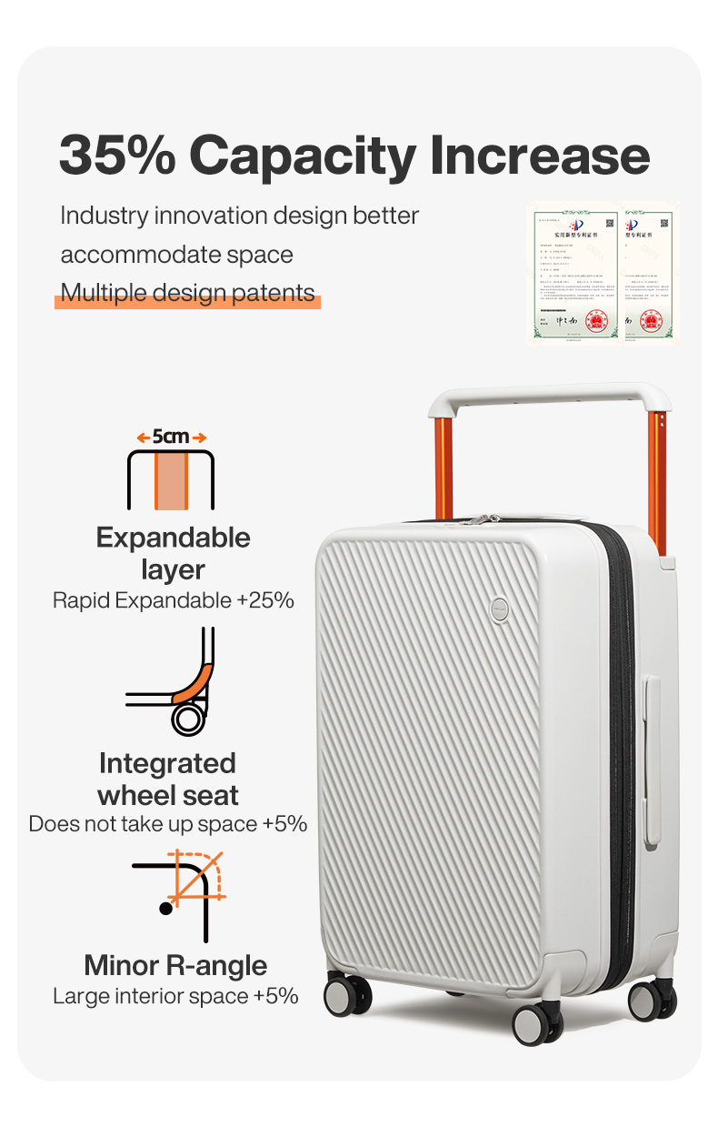 Mixi Expandable Wide Handle Suitcase Light Cabin Luggage 20