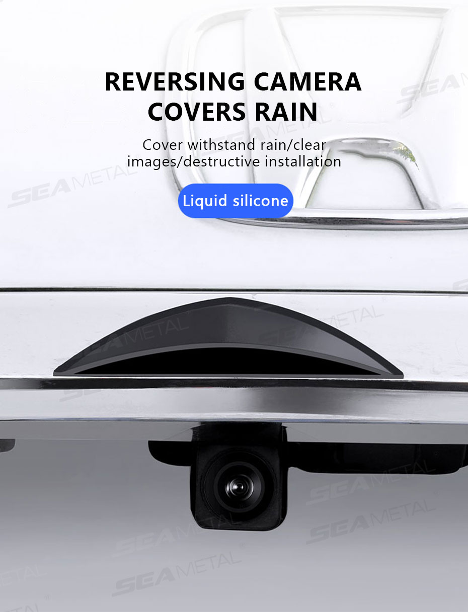 SEAMETAL Car Rear Reversing Camera Protection Guard Rain Cover Silicone ...