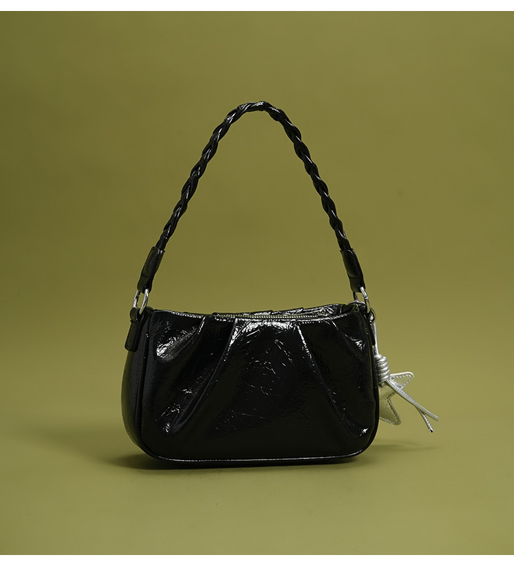 Auudre Pleated One-Shoulder Armpit Bag Female Work Commuter Messenger ...