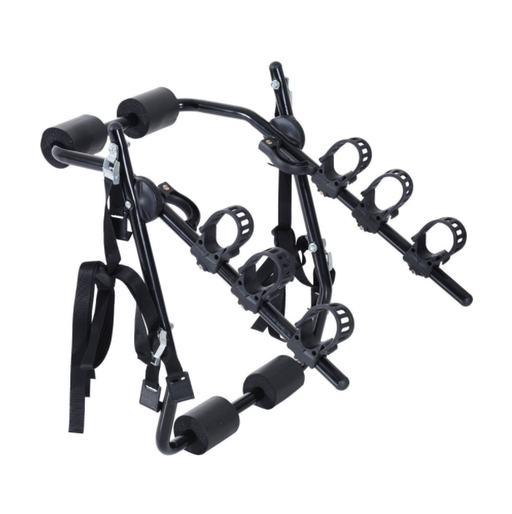 COD】Car Rear Bike Rack Carrier For 3 Bikes Safety Ropes Rear Stand ...