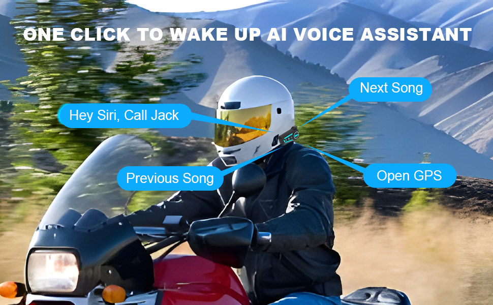 [BUY 1 GET 1] Motorcycle Intercom Helmet Headset 1000mah Bt5.4 Ipx6 ...