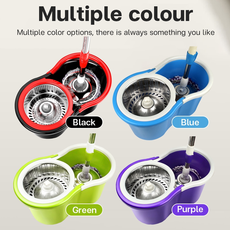360 Mop With Spinner Rorating Map Squeezer Floor Cleaning Heavy Duty ...