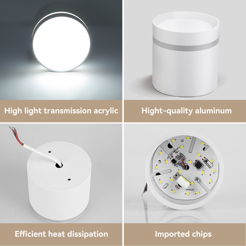Tri-color LED Downlight Ceiling Light Surface Mounted Pinlight ...