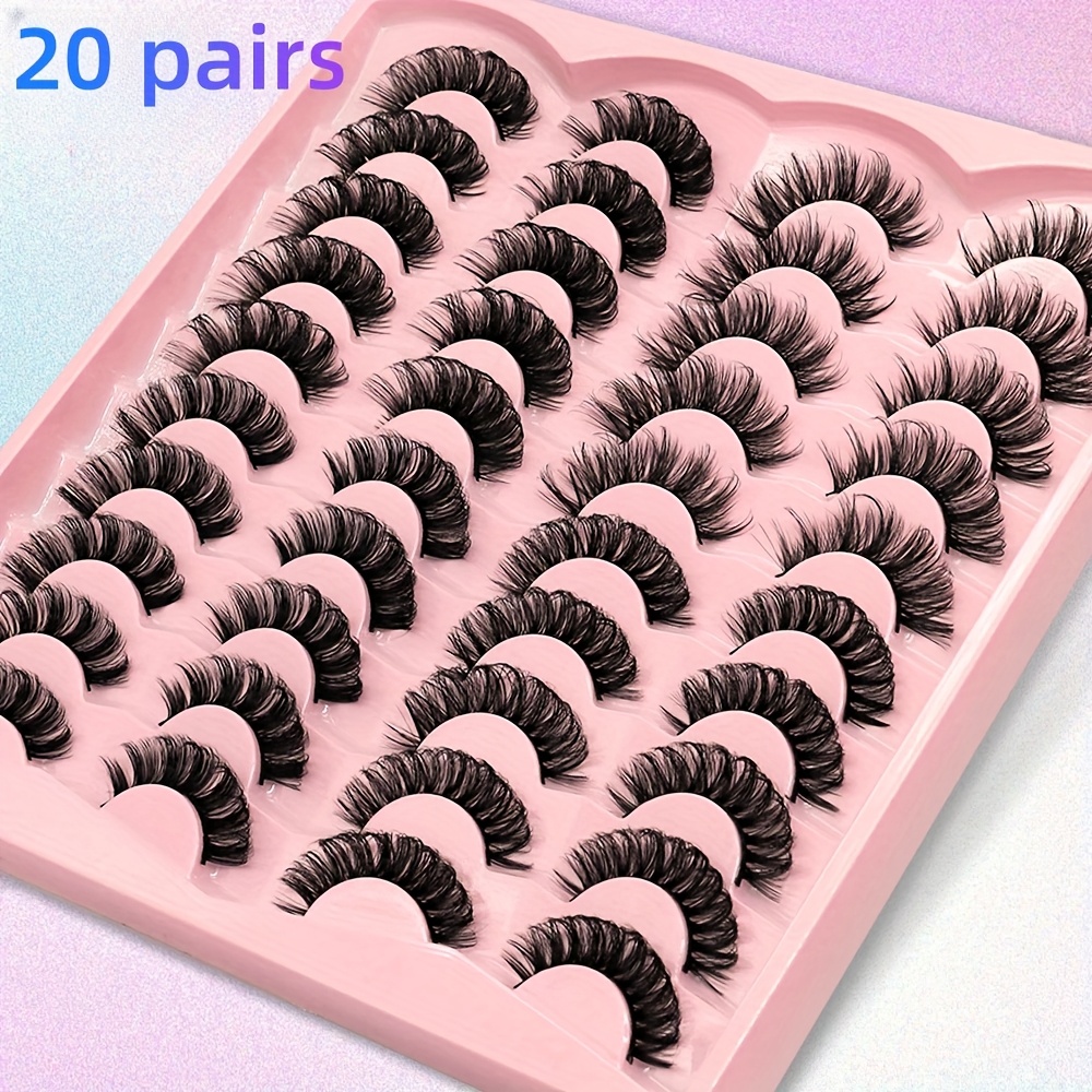 20 pairs of DD curl, faux lashes, natural strip shape, eyelash curler ...