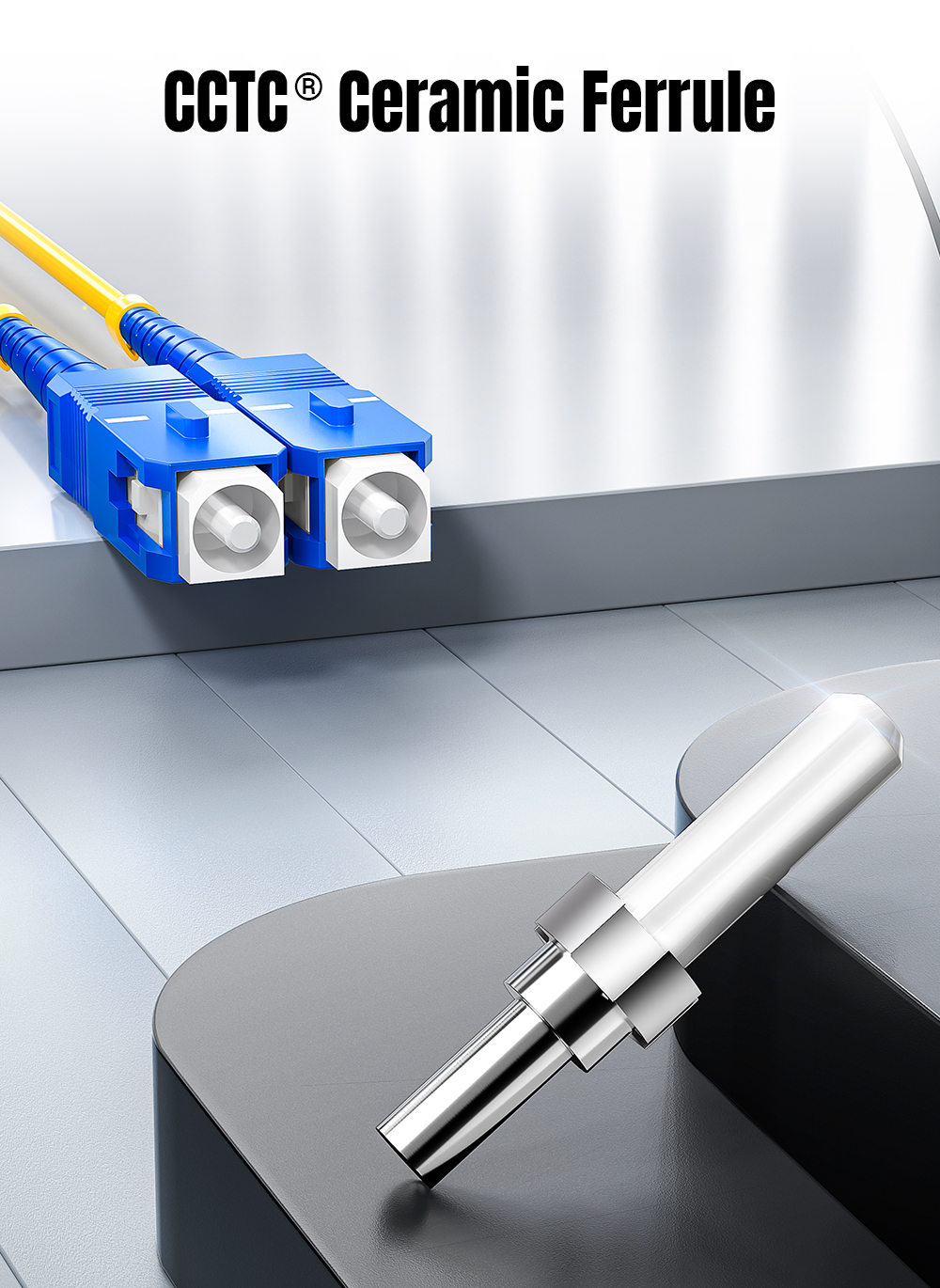 AMPCOM OS1 SC-SC Simplex Fiber Optic Cable 1G Gigabit Singlemode 9 ...