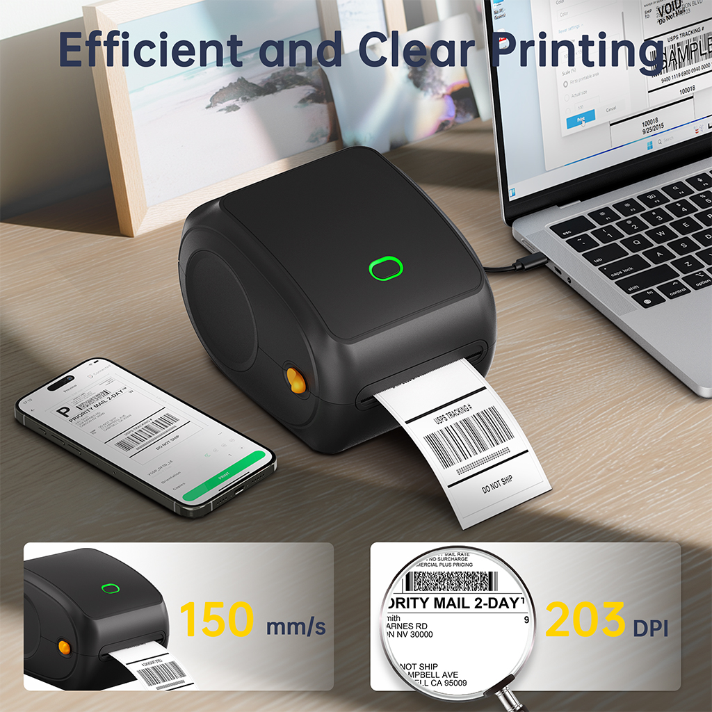 Flashlabel A6 waybill printer Bluetooth USB, thermal printer, portable ...