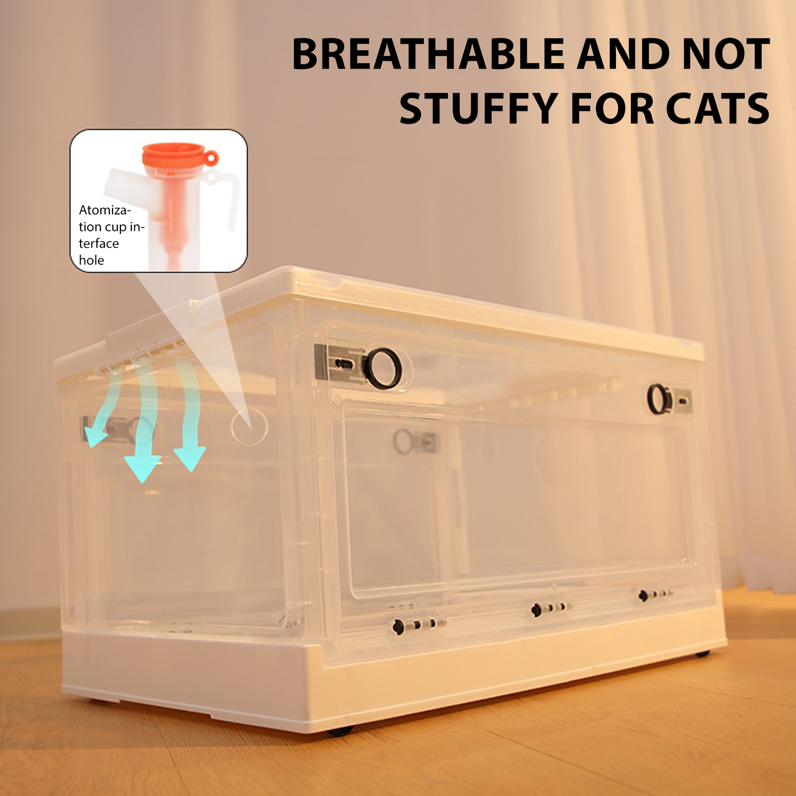 【Local Warehouse+COD】S/M/L Pet Oxygen Inhalation Box, Portable Foldable ...