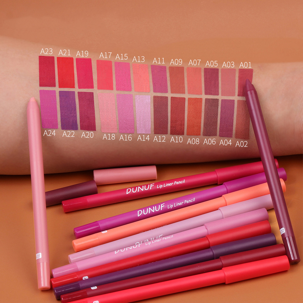 DUNUF 1pc Velvet Matte Lip Liner Pencil Set - Long-Lasting, Non-Drying ...