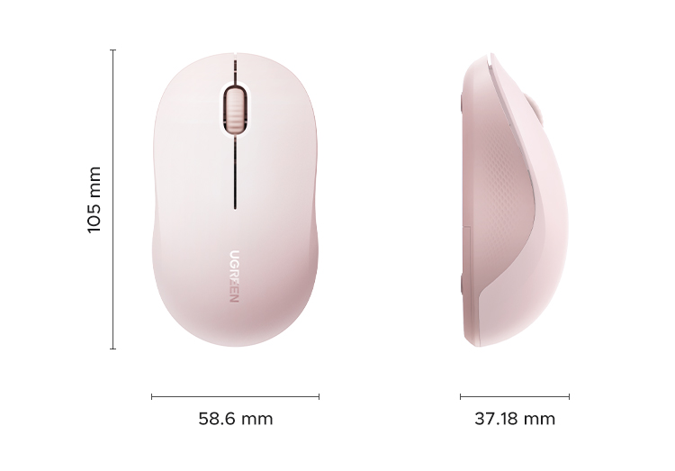 UGREEN Wireless Mouse 3-Button Silent 2.4G with USB Mini Receiver 4 ...